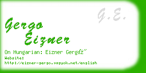 gergo eizner business card